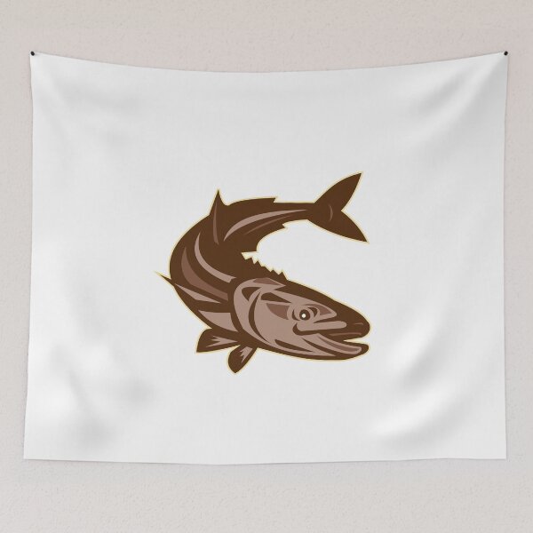 Item preview, Cobia Fish Diving Down Retro designed and sold by patrimonio.