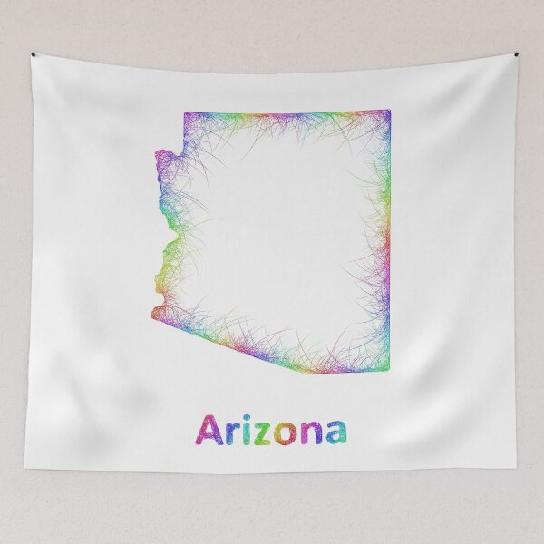 Item preview, Rainbow Arizona map designed and sold by davidzydd.