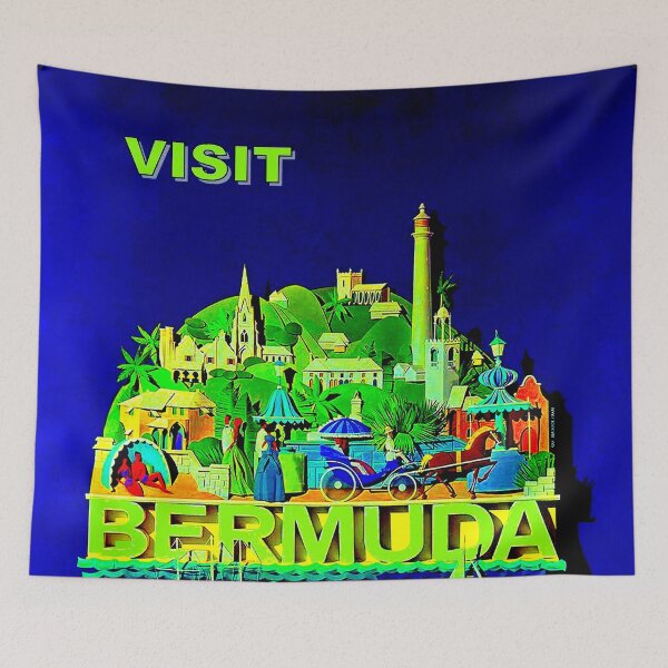 Item preview, "BERMUDA" Vintage Travel Advertising Print designed and sold by posterbobs.