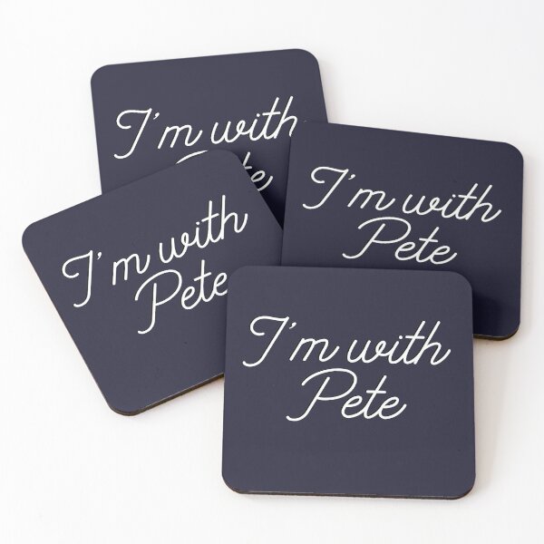 Item preview, I'm with Pete, Mayor Pete Buttigieg in 2020, monoline script text. Pete for America in this presidential race. designed and sold by Good-Politics.
