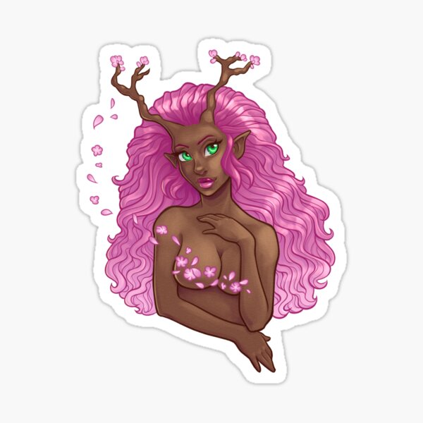 Vista previa del artículo con la obra «Dryad de la flor de cerezo», diseñado y vendido por Kylana.