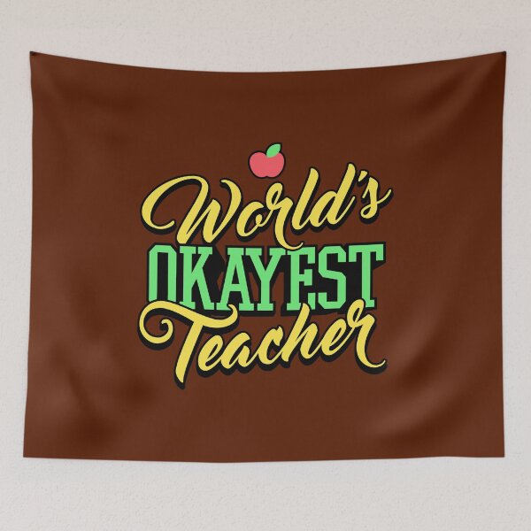 Item preview, World's Okayest Teacher - Teacher Shirt designed and sold by VomHaus.