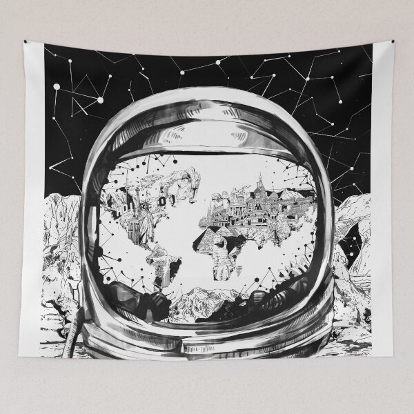 Item preview, astronaut world map 4 designed and sold by BekimART.