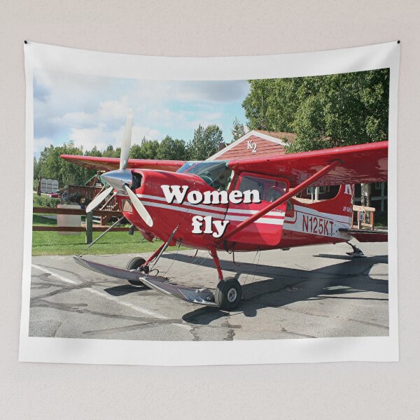 Item preview, Women fly: red ski plane Alaska designed and sold by FranWest.