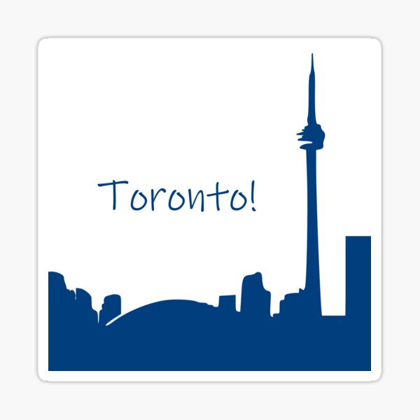 Old Toronto Skyline - hometown colours - TORONTO Sticker
