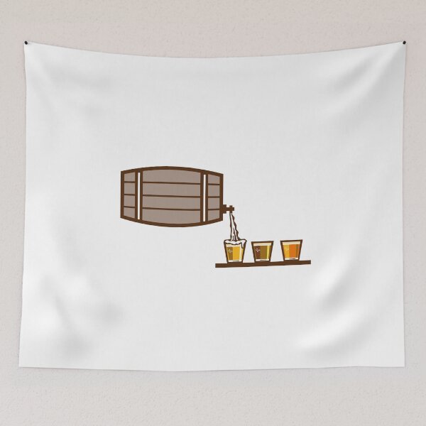 Item preview, Beer Flight Keg Pouring on Glass Retro designed and sold by patrimonio.