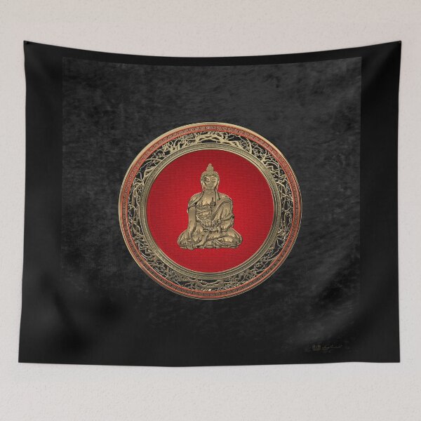Item preview, Treasure Trove - Gold Buddha on Black Velvet  designed and sold by Serge Averbukh Art Studio.