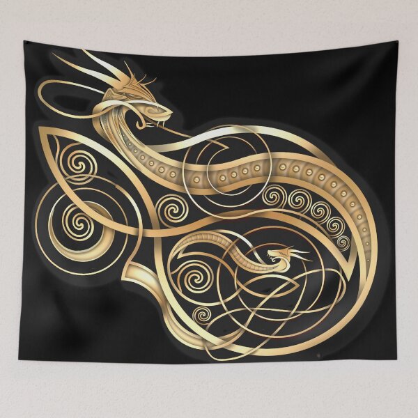 Item preview, Gold Norse Dragon designed and sold by Naumaddic Arts.