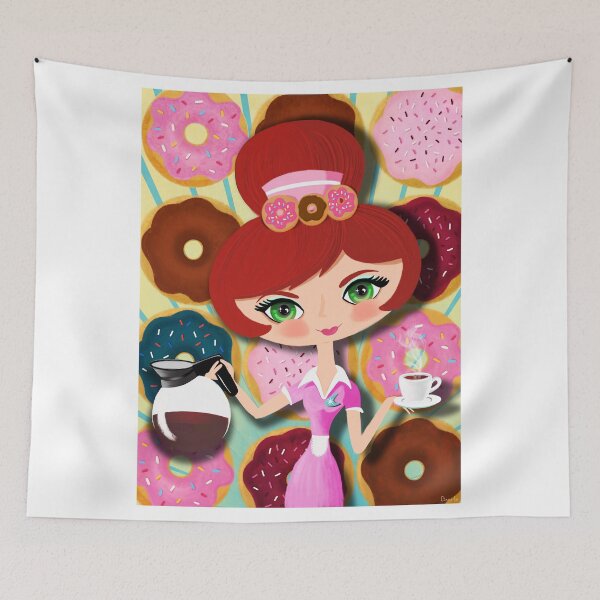 Item preview, Hot Coffee And Fresh Donuts designed and sold by BunnyThePainter.