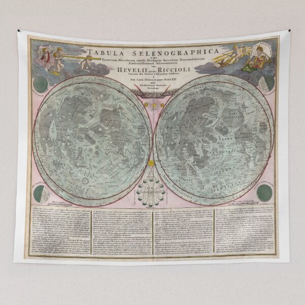 Item preview, Vintage Map of The Moon (1707) designed and sold by BravuraMedia.