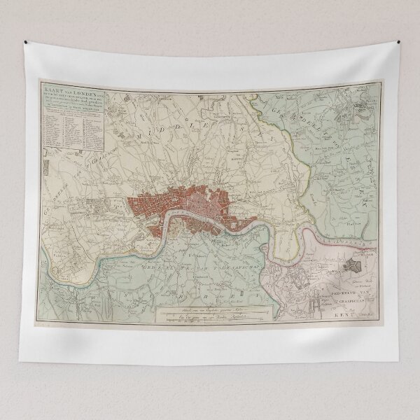 Item preview, Vintage Map of London England (1754) designed and sold by BravuraMedia.
