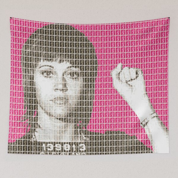Item preview, Jane Fonda Mug Shot - Pink designed and sold by Gary Hogben.