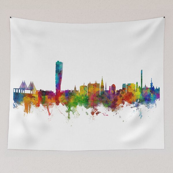 Item preview, Malmo Sweden Skyline designed and sold by ArtPrints.