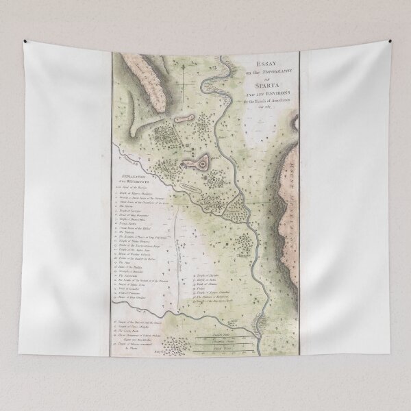 Item preview, Vintage Map of Sparta Greece (1783) designed and sold by BravuraMedia.