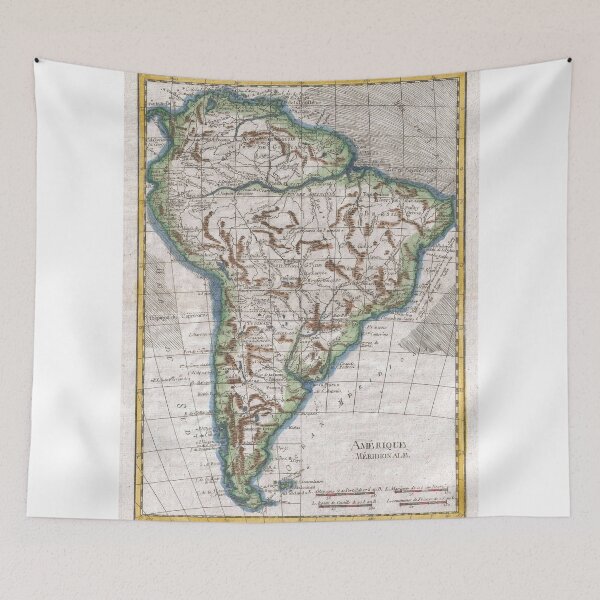 Item preview, Vintage Map of South America (1780) designed and sold by BravuraMedia.