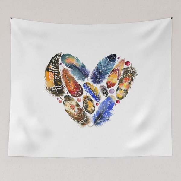 Item preview, Glam Tribal Feather Heart designed and sold by adametzb.