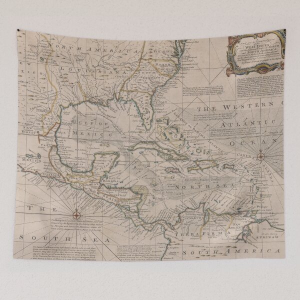 Item preview, Vintage Map of The Caribbean (1720) designed and sold by BravuraMedia.