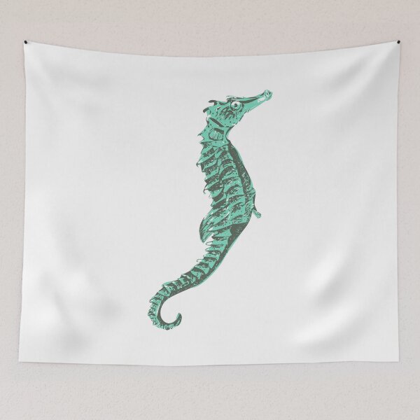 Item preview, Graphic Blue Green Seahorse designed and sold by vinpauld.