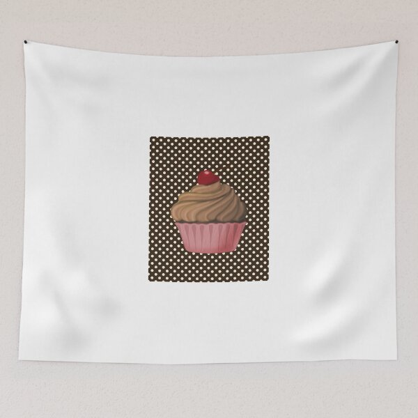 Item preview, Pink Brown Cupcake Polka Dots designed and sold by BeachBumFamily.