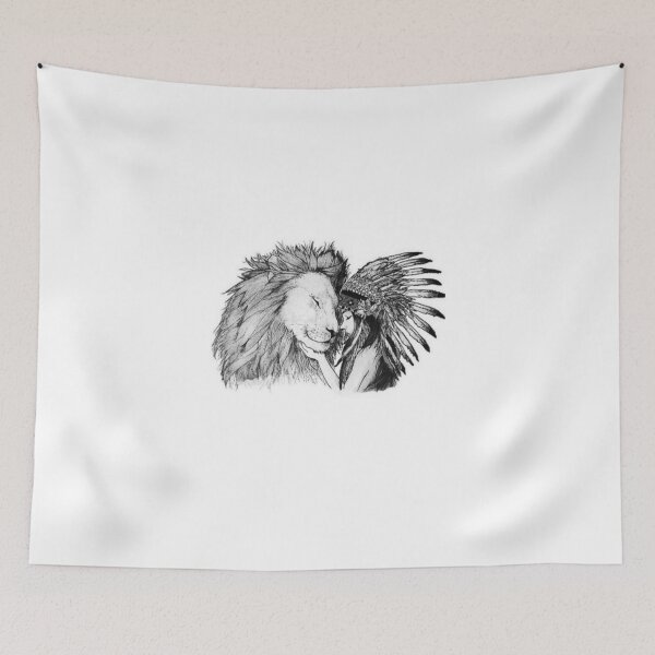 Item preview, Native American and a Lion designed and sold by Ravanna Lotus.