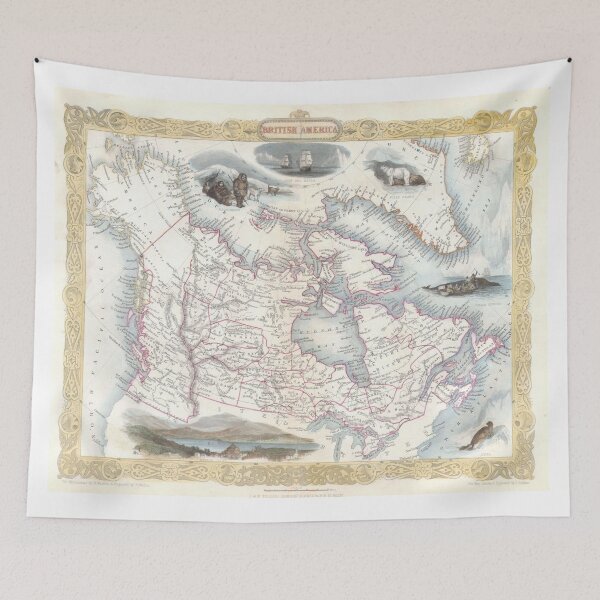 Item preview, Vintage Map of Canada (1849) designed and sold by BravuraMedia.
