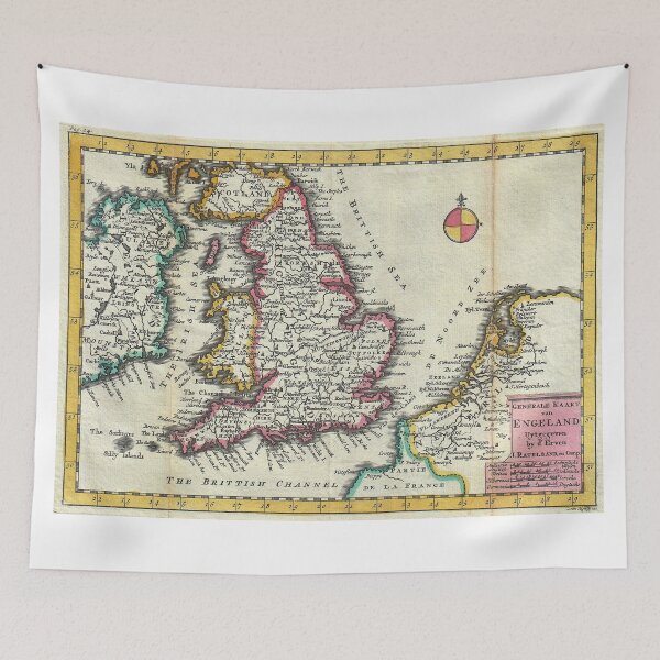 Item preview, Vintage Map of England (1747) designed and sold by BravuraMedia.