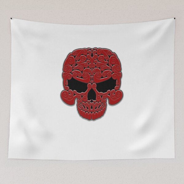 Item preview, Red Spiral skull designed and sold by RogerSDesigns.