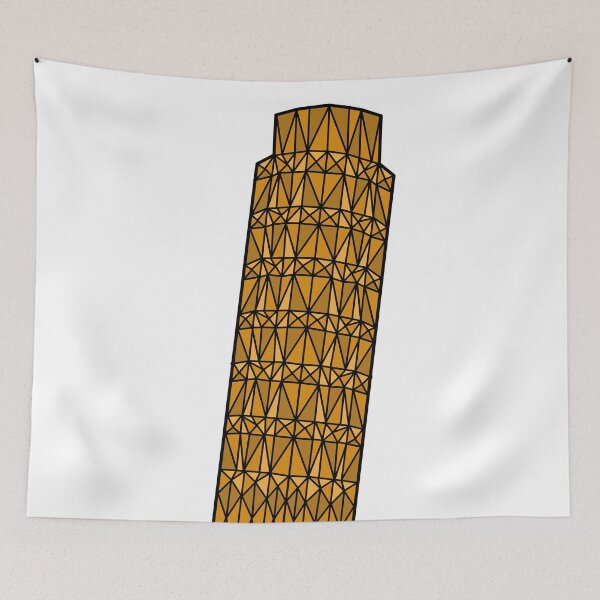Item preview, Geometric tower of Pisa in colour with black outline designed and sold by Toby Shepherd.