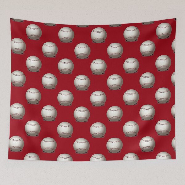 Item preview, Baseballs on Red Background designed and sold by pugmom4.