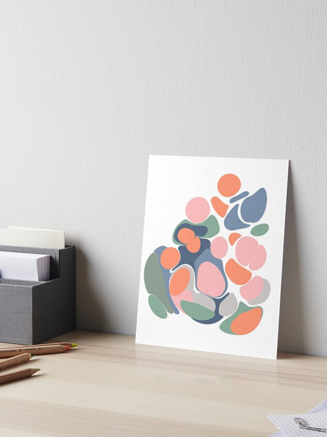 Abstract Organic Shapes In Soft Earth Tones Art Board Print By Junejournal Redbubble