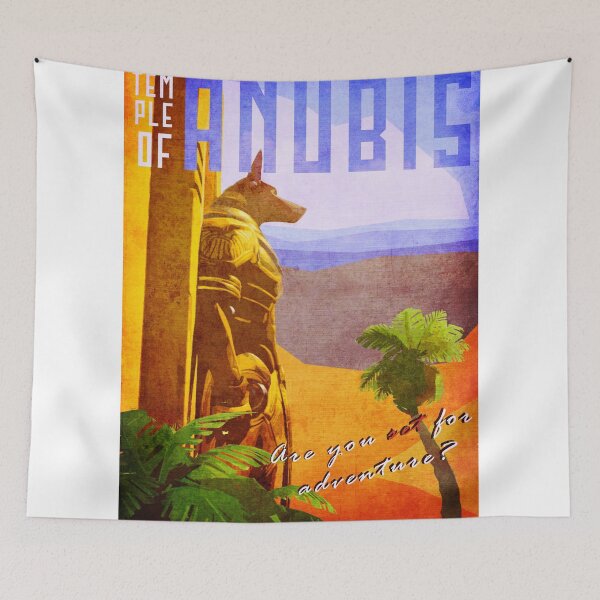Item preview, Temple of Anubis Vintage Travel Poster designed and sold by lostrenegade.