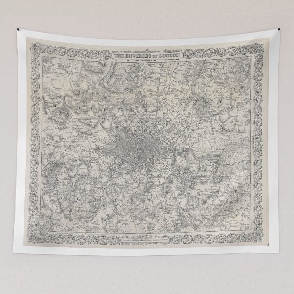 Item preview, Vintage Map of London England (1855) designed and sold by BravuraMedia.