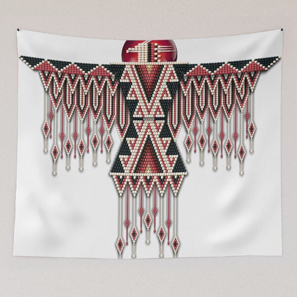 Item preview, Red Native American Southwest-Style Thunderbird designed and sold by Naumaddic Arts.
