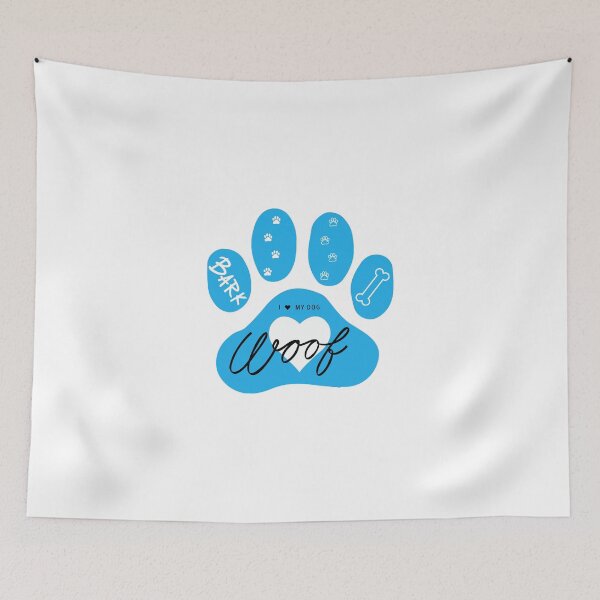 Item preview, I Love My Dog Paw Print designed and sold by AgentMcWilliams.