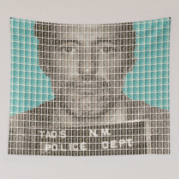 Item preview, Dennis Hopper Mug Shot - Blue designed and sold by Gary Hogben.