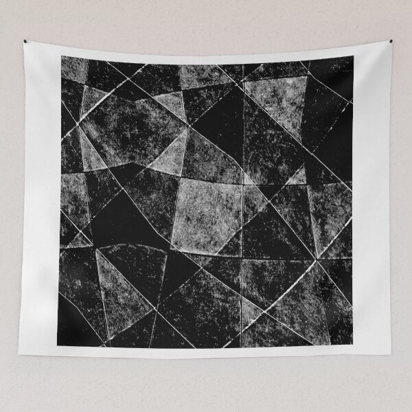 Item preview, Dark Geometric Grunge Pattern Print designed and sold by DFLC Prints.