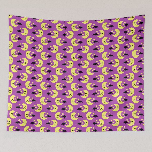 Item preview, Purple Moon Bat Pattern designed and sold by SaradaBoru.
