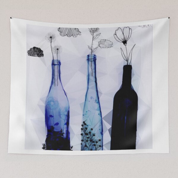 Item preview, Floral Bottles Abstract designed and sold by AgentMcWilliams.