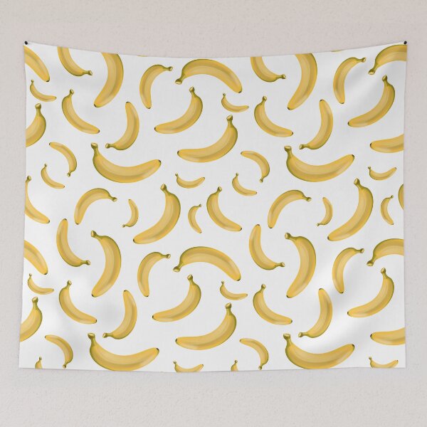 Item preview, Banana Pattern White Background designed and sold by rewstudio.
