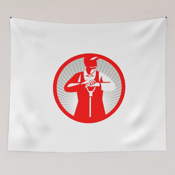 Item preview, Organic Farmer Leaning Shovel Circle Retro designed and sold by patrimonio.