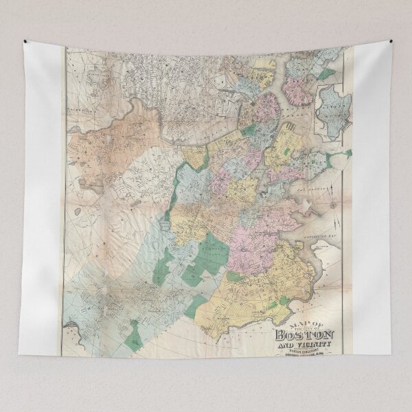 Item preview, Vintage Map of Boston Massachusetts (1896) designed and sold by BravuraMedia.