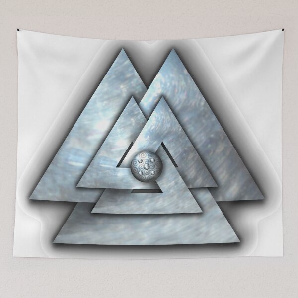 Item preview, Silver Norse Triskele Valknut designed and sold by Naumaddic Arts.