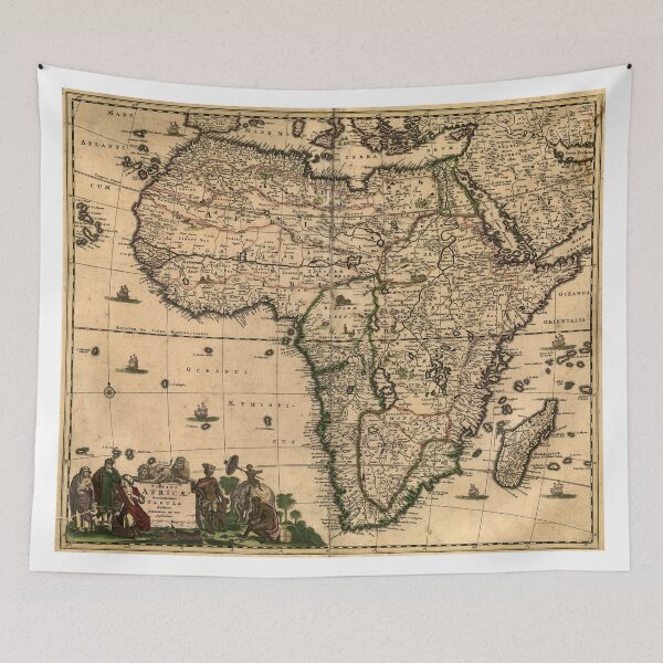 Item preview, Vintage Map of Africa (1688) designed and sold by BravuraMedia.