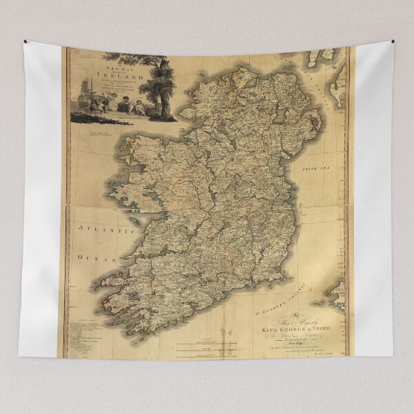 Item preview, Vintage Map of Ireland (1797) designed and sold by BravuraMedia.