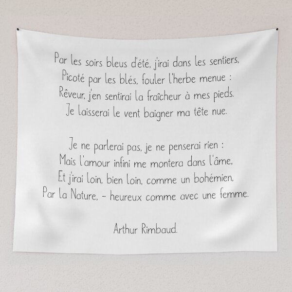 Item preview, French famous poem from Arthur Rimbaud designed and sold by LeyoShop.