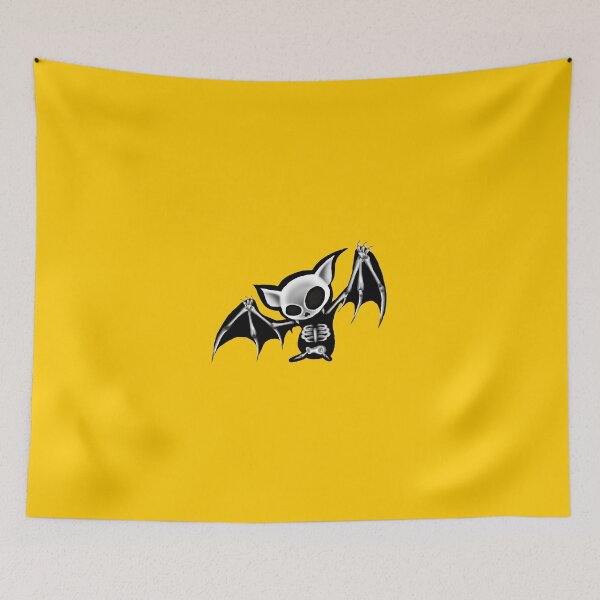 Item preview, Skeleton bat yellow bg designed and sold by DigitalCloud.