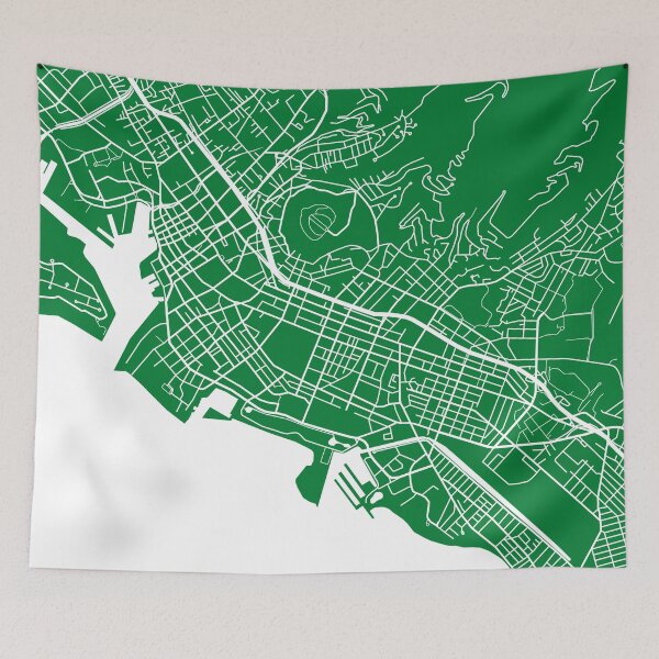 Item preview, Honolulu Map - Green designed and sold by CartoCreative.