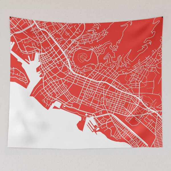 Item preview, Honolulu Map - Red designed and sold by CartoCreative.