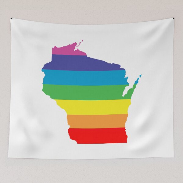 Item preview, wisconsin rainbow designed and sold by chromatosis.