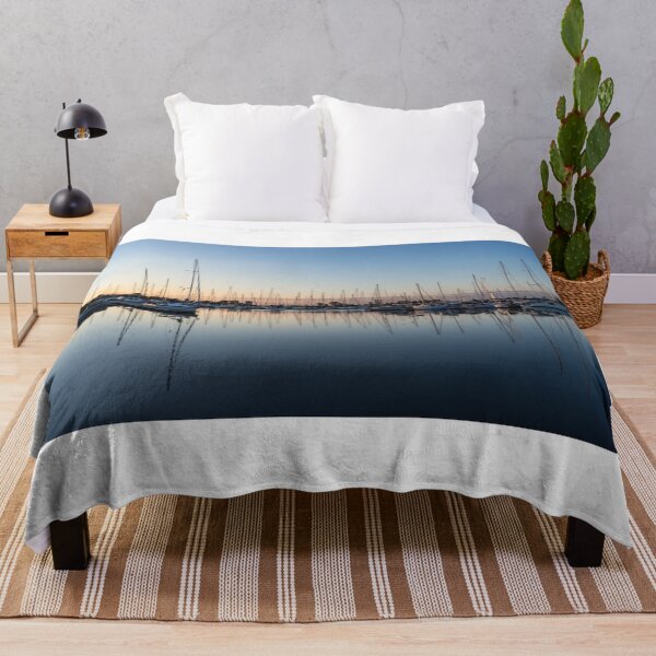 Item preview, Pink and Blue Serenity - Soft Dawn at the Marina designed and sold by Georgia Mizuleva.